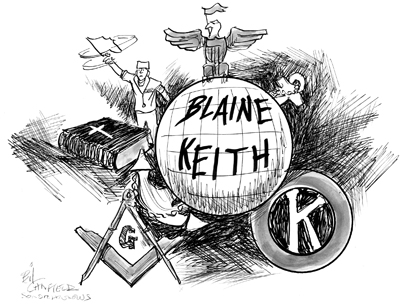 editorial cartoon blaine